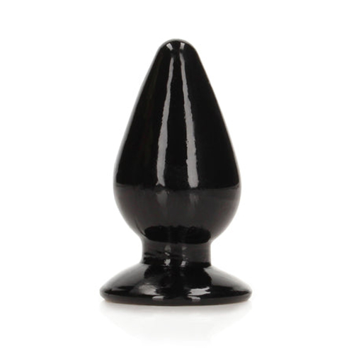 RealRock Crystal Clear 4.5 in. Anal Plug Black