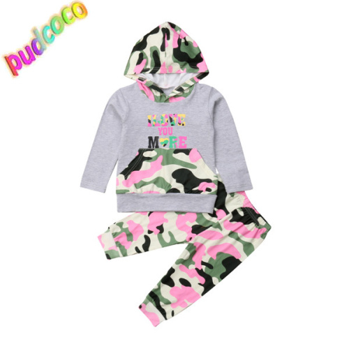 Toddler Kids Baby Girl Camouflage Hooded Tops