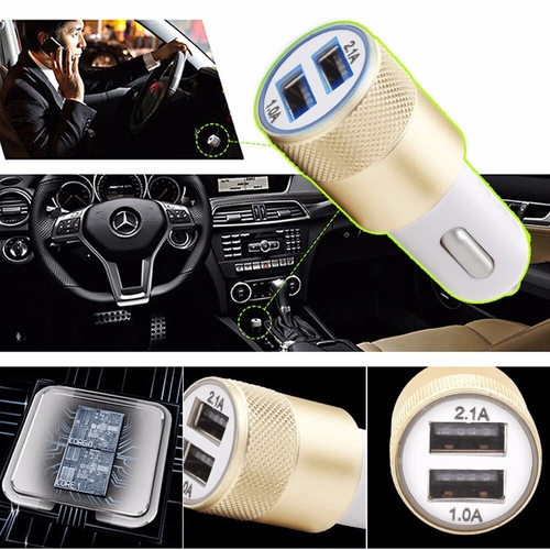 Hot Usb Car Charger 2.1A/1.0A Mini Dual 2