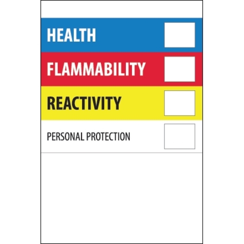 Tape Logic DL1291 4 x 6 in. - Health Flammability Reactivity Labels&#4