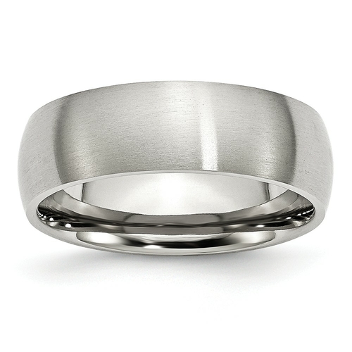 7 mm Stainless Steel Brushed Band - Size 12