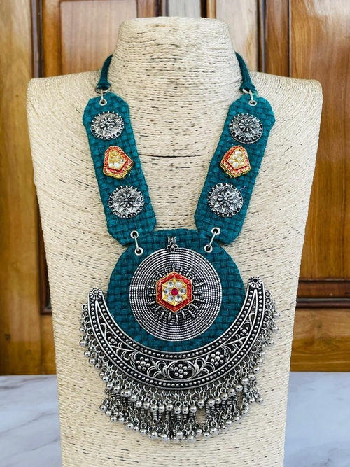 Traditonal Choker Necklace Set BLUE