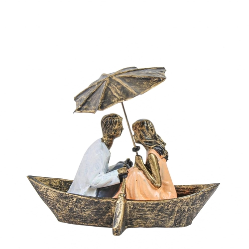  Romantic Boat Couple Showpiece Statue for Home Decor