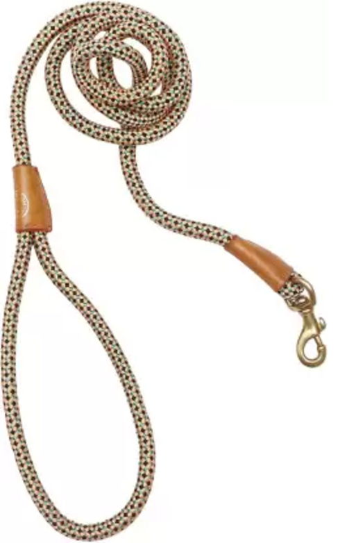 Rope Leash Strong & Comfortable Heavy Duty Solid Brass Hook - 5 Feet