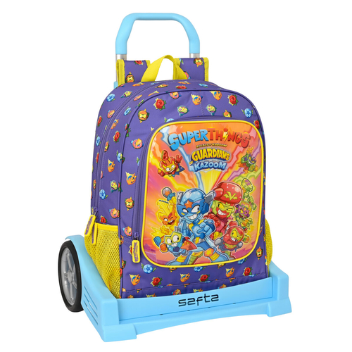 School Rucksack with Wheels SuperThings Guardians of Kazoom Purple