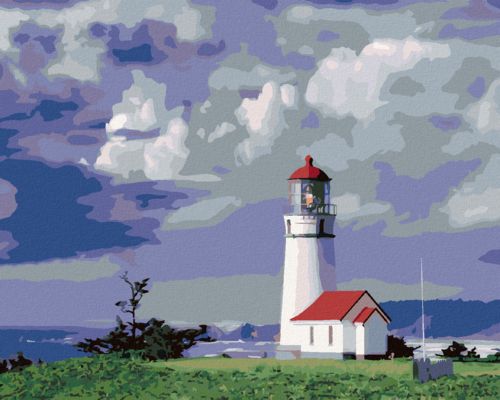 Zuty - Paint by Numbers - LIGHTHOUSE ON THE COAST (DENNIS FRATES),