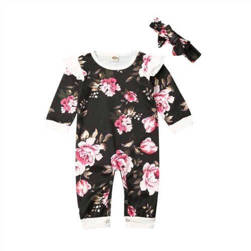 0 18M Newborn Clothes Baby Girl Floral Romper