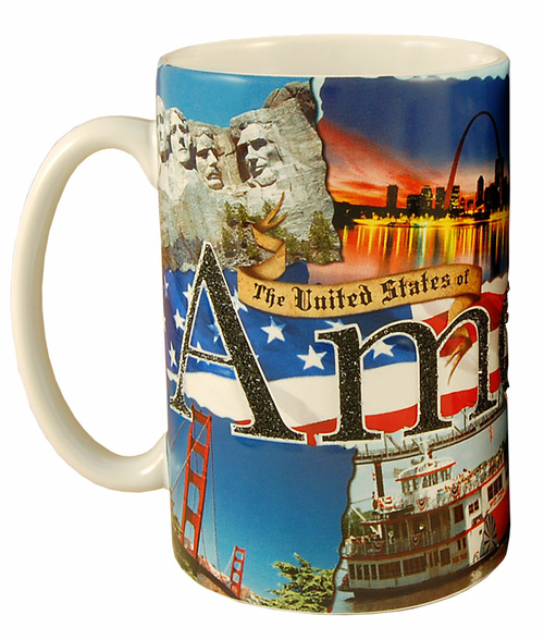 Americaware SMUSA02 America-USA 18 oz Tall Color Etched Mug