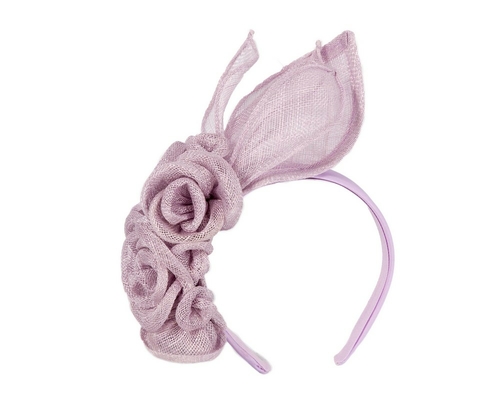 Large lilac sinamay  flower fascinator