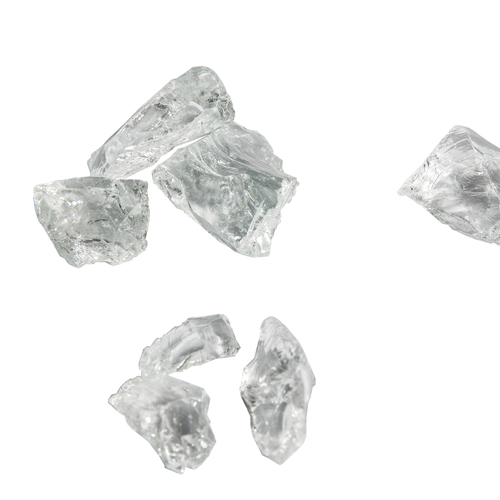 Teamson Home Outdoor Clear Fire Glass, Lava Rocks