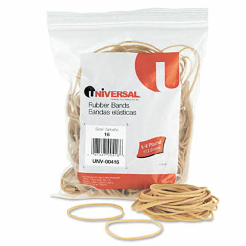 Universal 00416 Rubber Bands- Size 16- 2-1/2 x 1/16- 535 Bands/1/4lb P