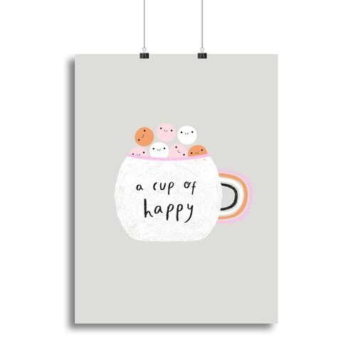 A Cup of Happy Canvas Print or Poster