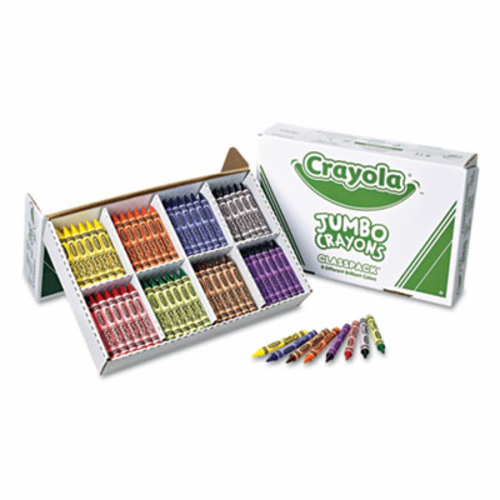 Crayola. 528389 Jumbo Classpack Crayons- 25 Each of 8 Colors- 200/Box