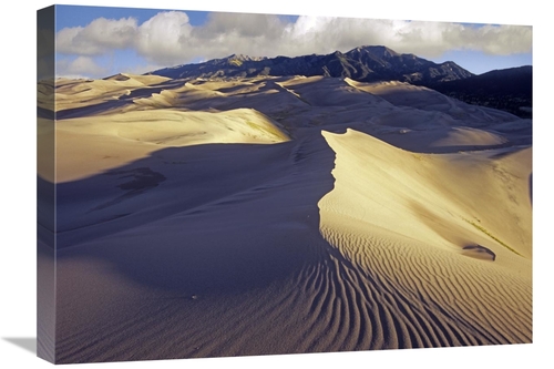 Global Gallery  18 x 24 in. Rippled Sand Dunes with Sangre De Cristo M