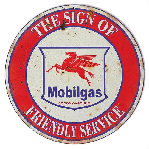 3 Inch Cloth Patch Sign Of Friendly Service Mobil gas