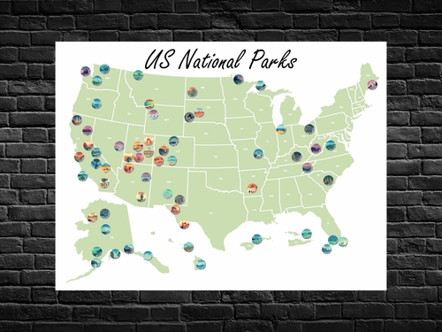 USA National Parks Map