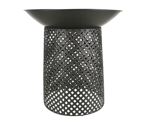 Black Iron Round Fire Pit W/ Stand 56 X 56 X 58Cm