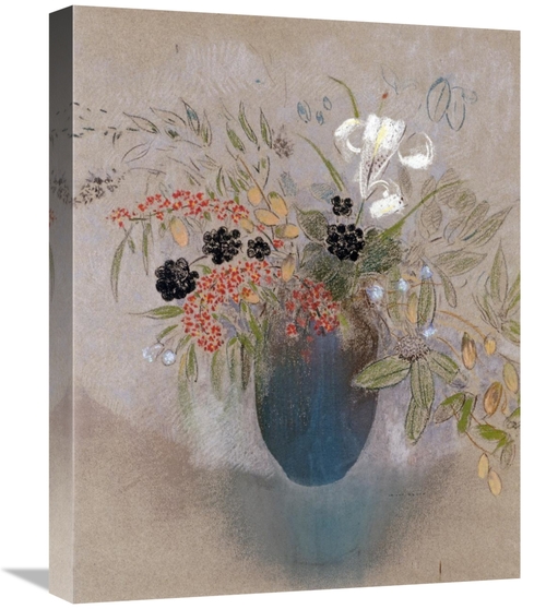 Global Gallery GCS-267077-22-142 22 in. Flowers in a Vase - Fleurs Dan