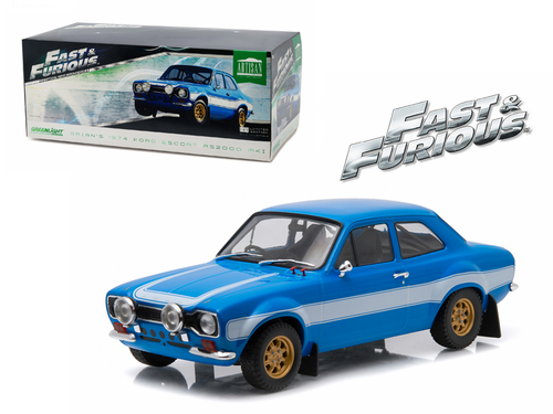 Brian\'s 1974 Ford Escort RS2000 Mk1 Blue with White Stripes \Fast &