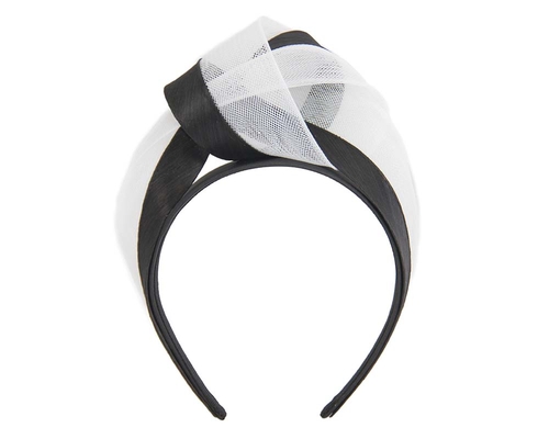 Black & white fashion headband turban