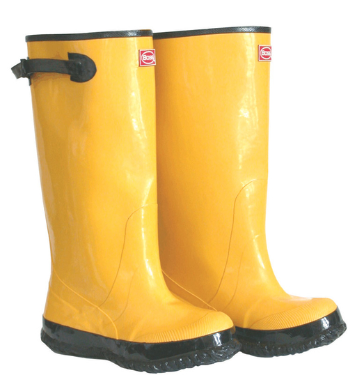 Boss Manufacturing 2KP448115 17 in. Rubber Boot  Yellow - Size 15