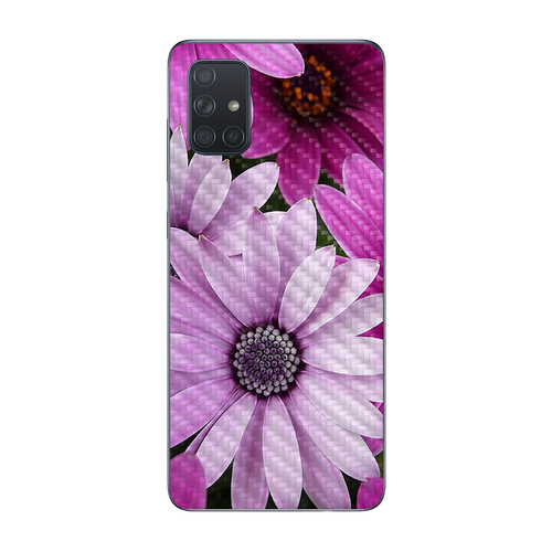 MightySkins CF-SAGA51-Purple Flowers Carbon Fiber Skin for Samsung Gal