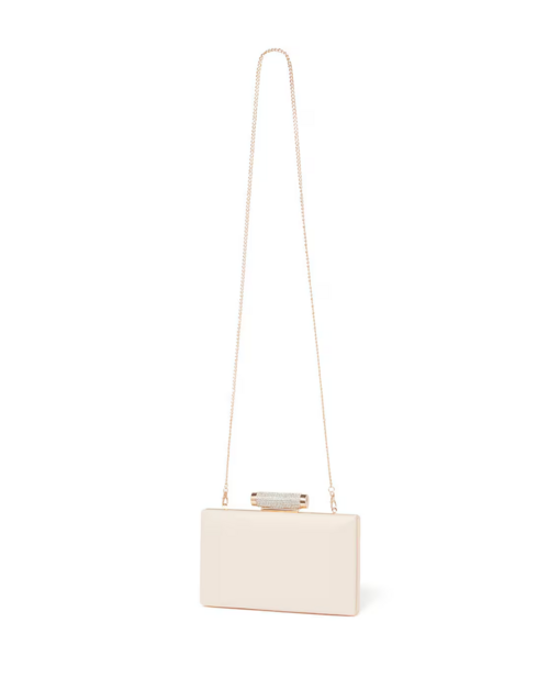 Women Clutch with Detachable Chain Strap-PEACH