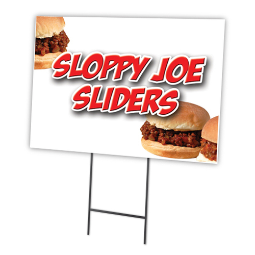 SignMission C-1824-DS-Sloppy Joe Sliders 18 x 24 in. Yard Sign & Stake