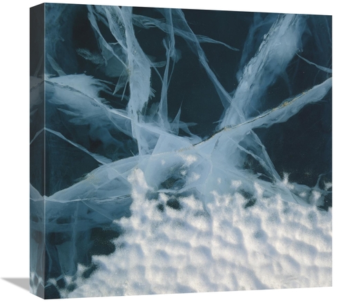 Global Gallery GCS-397750-1818-142 18 x 18 in. Abstract of Marbled Ice