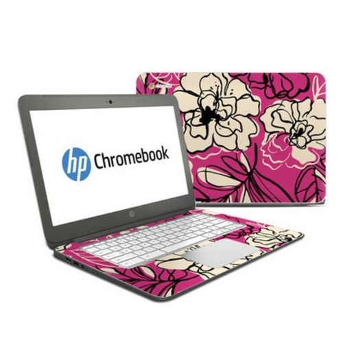 DecalGirl HC14-BLKLIL HP Chromebook 14 Skin - Black Lily