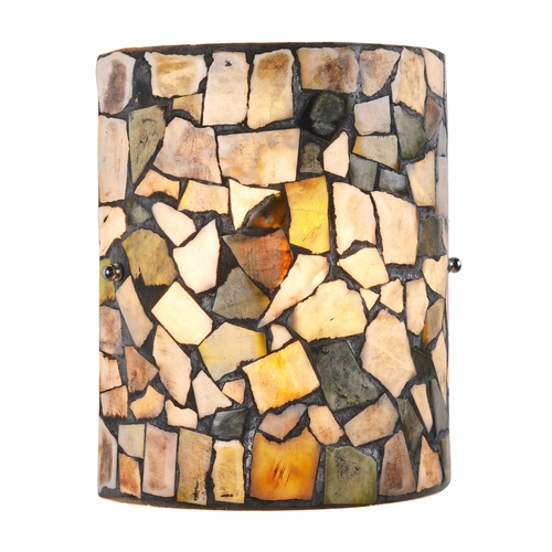 Chloe Lighting CH3C002GR08-WS1 Sandy Mosaic 1 Light Indoor Wall Sconce