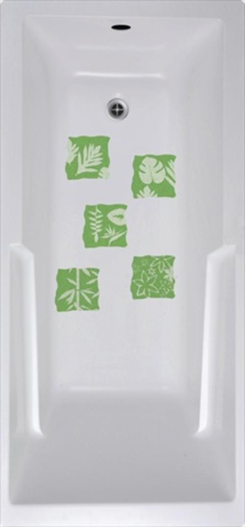 Assorted Floral Tiles No Slip Mat - 5 Pack