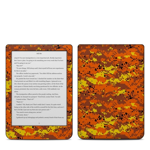 DecalGirl KCLR-DIGIOCAMO Kobo Clara HD Skin - Digital Orange Camo