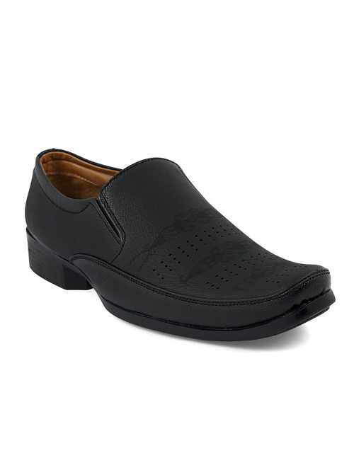 Black Solid Formal Derby