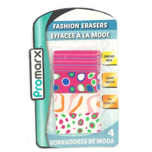 Promarx Fashion Wedge Erasers - 48 Count, 4 Piece