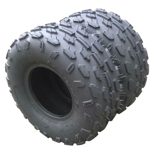 Pair of ATV Go Kart Tires 145/70-6 Rated Black rubber