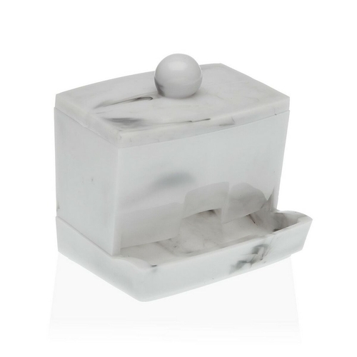 Organiser Versa Marble Cotton Buds polystyrene (6,5 x 9 x 9 cm)