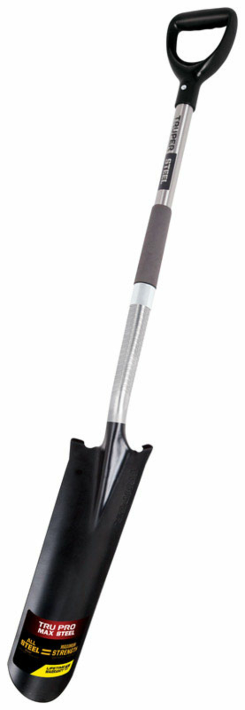 Truper 7598527 16 x 6.25 x 27 in. D-Handle Steel Drain Spade Steel&#44