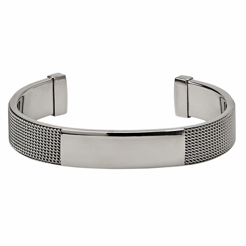 Creative Gifts 002454 0.5 in. Stainless Steel Meshlike Cuff Bracelet