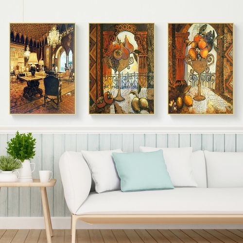 European Canvas Art Print Painting Poster