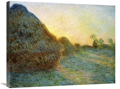 Global Gallery GCS-278661-30-142 30 in. Haystacks, 1891 Art Print 