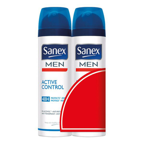 Spray Deodorant Men Active Control Sanex Men Active Control H (2 pcs)