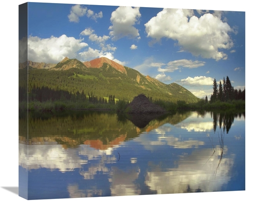 Global Gallery GCS-396684-22-142 22 in. Avery Peak Reflected in Beaver