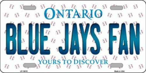 Smart Blonde LP-10815 Blue Jays Fan Ontario Background Novelty Metal L