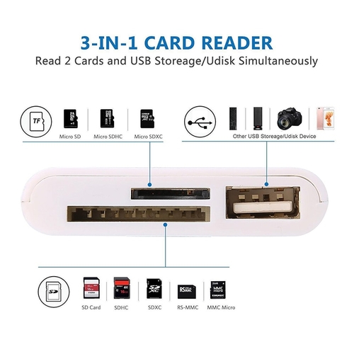 1Pcs Lightning To SD Card Camera Reader Connector