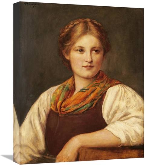 Global Gallery GCS-267537-22-142 22 in. A Bavarian Peasant Girl Art Pr