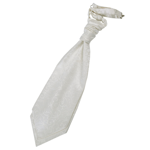 Swirl Pre-Tied Ruche Cravat - Ivory