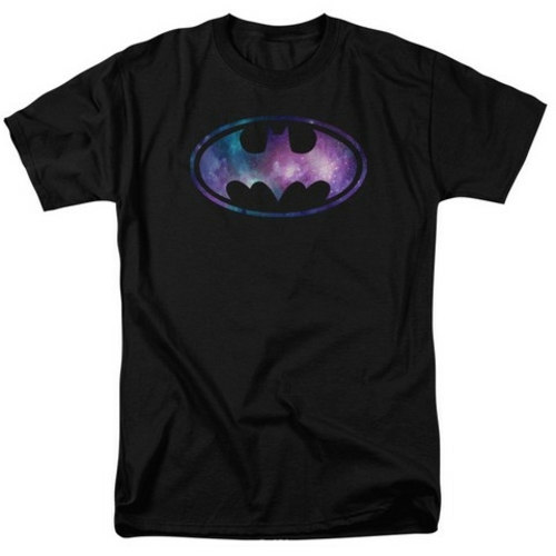 Trevco Batman-Galaxy Signal - Short Sleeve Adult 18-1 Tee - Black- Med