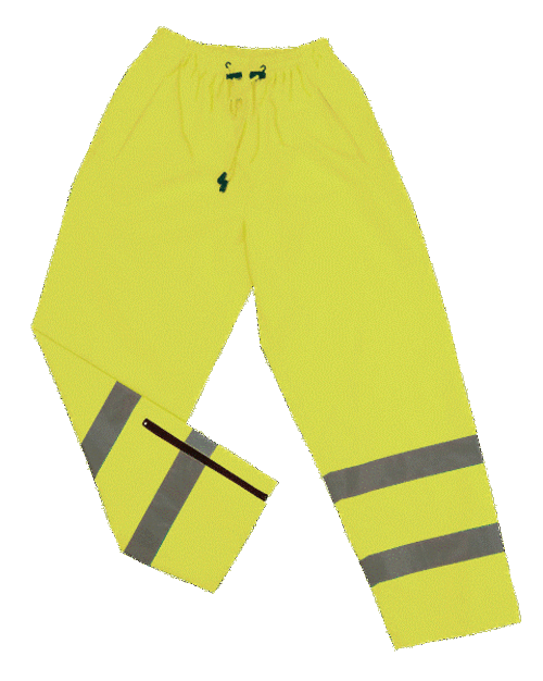 2W 739C-E L Class E Waist Rain Pants - Lime- Large