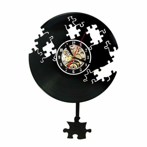 PUZZLE WALL ART VINYL RECORD WALL CLOCK FAN GIFT